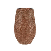 Decoris Glass Vase with Glitters 15.5 x 24cm - Brown